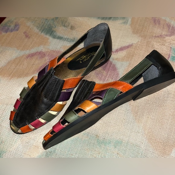 Sandra Miller Devito leather huarache sandals - Picture 3 of 5
